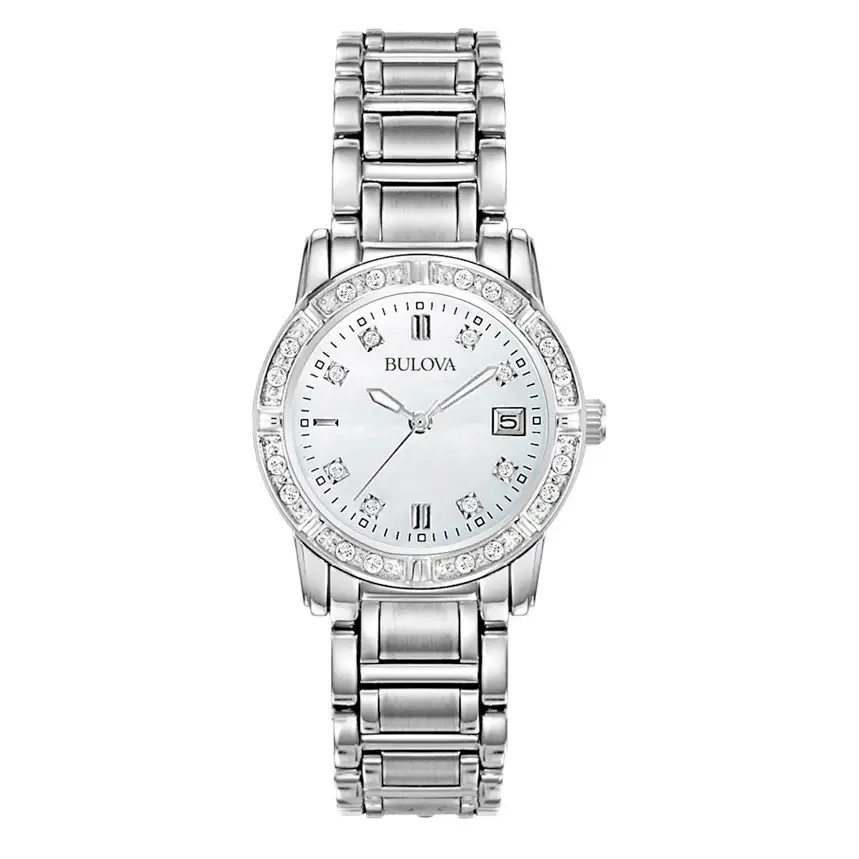Dong-ho-Bulova-96R105 Đồng Hồ Bulova Diamond Calendar 96R105 - Chính Hãng Giá Tốt - Passion Watch