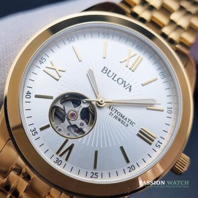 Dong ho Bulova 97A130 5 Đồng Hồ Bulova Open Heart 97A130 - Chính Hãng Giá Tốt - Passion Watch