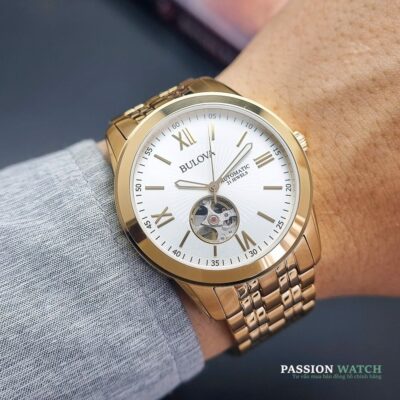 Dong ho Bulova 97A130 9 Đồng Hồ Bulova Open Heart 97A130 - Chính Hãng Giá Tốt - Passion Watch