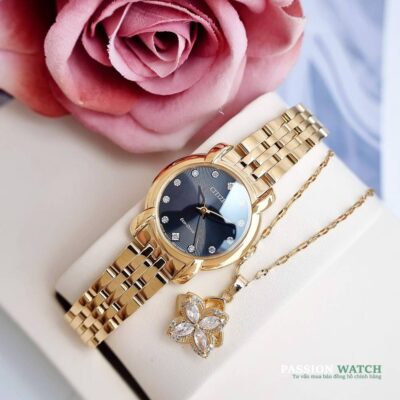 Dong ho Citizen nu EM0712 59E 3 Đồng hồ nữ Citizen Jolie Black Diamond EM0712-59E - Chính Hãng Giá Tốt - Passion Watch