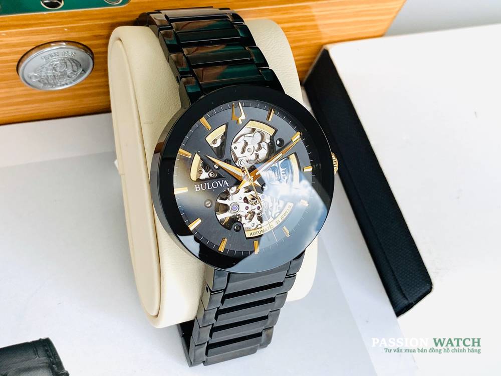 Bulova Skeleton 98A203-7 Bulova Sketeton 98A203 - Chính Hãng Giá Tốt - Passion Watch