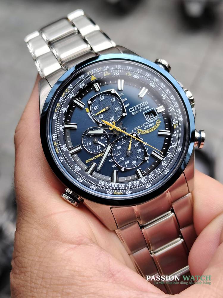Citizen World Chronograph A-T Eco-Drive AT8020-54L-7 Citizen World Chronograph A-T Eco-Drive AT8020-54L - Chính Hãng Giá Tốt - Passion Watch
