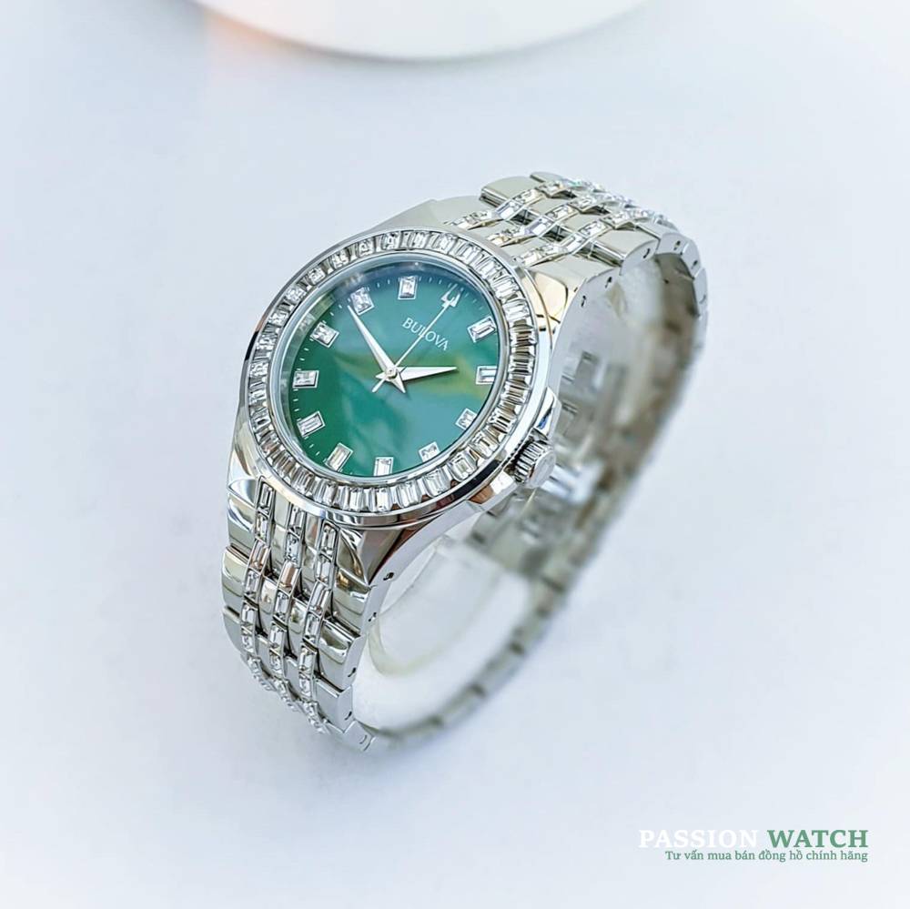 Bulova Quartz Crystal 96A253-7 Bulova Quartz Crystal 96A253 - Chính Hãng Giá Tốt - Passion Watch