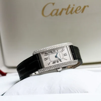 dong ho cartier tank americaine 18k white gold 1713 11 | Passion Watch