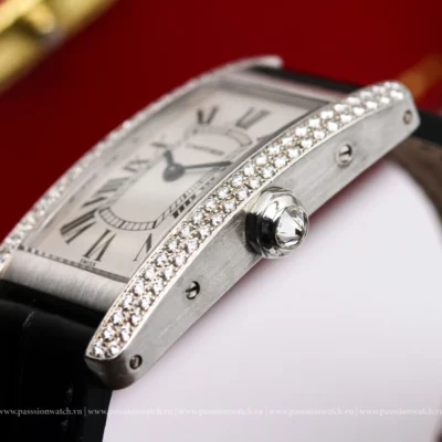 dong ho cartier tank americaine 18k white gold 1713 12 | Passion Watch