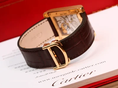 dong ho cartier tank a vis dual time 2594 8 | Passion Watch