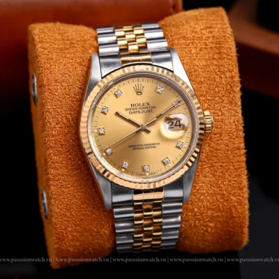 Rolex Datejust 36 16233 Mặt Số Vàng Champagne - Chính Hãng Giá Tốt - Passion Watch