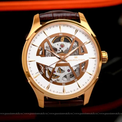Hamilton Jazzmaster Skeleton Spiky-H - Chính Hãng Giá Tốt - Passion WatchH42505510