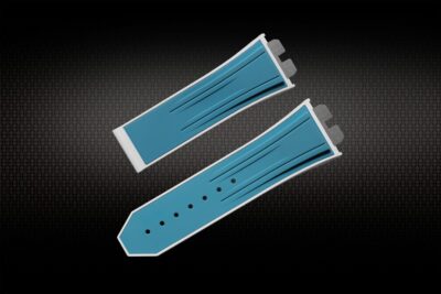 Dây Cao Su Cho Hublot Bigbang Unico Chronograph 421 (44mm) Light Blue/White
