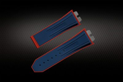 Dây Cao Su Cho Hublot Bigbang Sang Bleu I 415 (45mm) Blue/Red