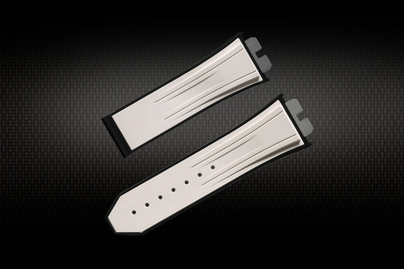 day-cao-su-cho-hublot-bigbang-sang-bleu-i-415-45mm-white-black Dây Cao Su Cho Hublot Bigbang Sang Bleu I 415 (45mm) White/Black