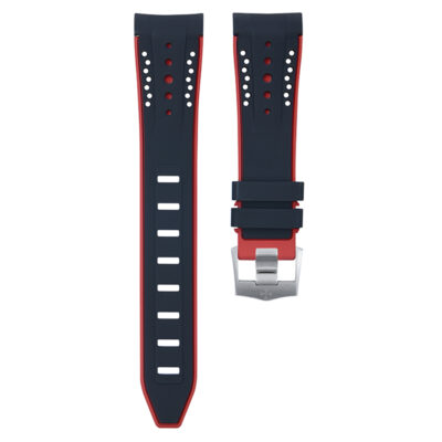 Dây Cao Su Cho Omega Speedmaster Dark Side Of The Moon (44.25mm) Black/Red