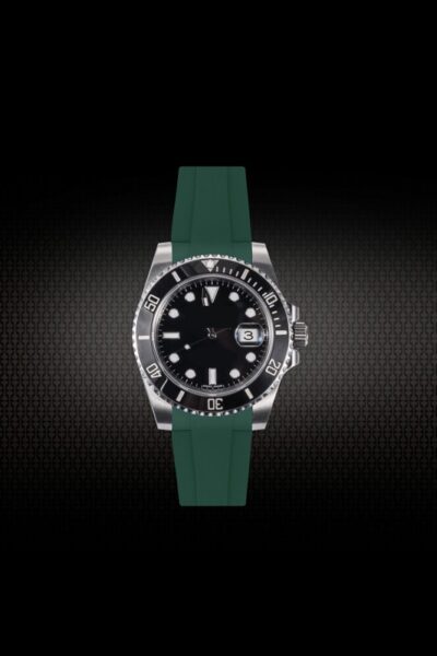 day cao su cho rolex submariner 116610 116613 114060 2nd version army green 3 | Passion Watch