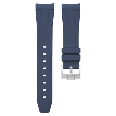 Dây Cao Su Cho Rolex Submariner 126610 - 124060 - 126613 (Khóa đơn) Blue