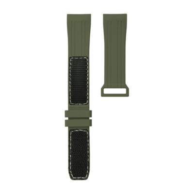 Dây Cao Su Velcro Cho Omega Seamaster Diver 300M 2018 (42mm) Olive Green