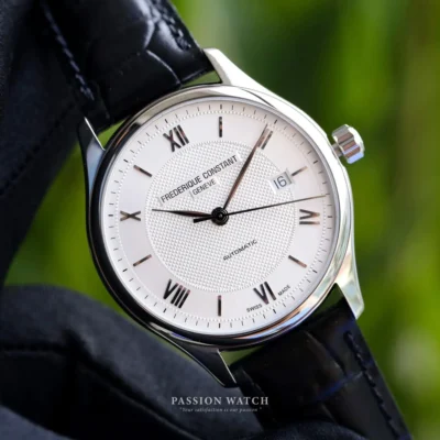 frederique constant fc 303ms5b6 9 Dây da màu đen của Frederique Constant FC-303MS5B6, thiết kế chắc chắn và mềm mại, mang lại cảm giác thoải mái khi đeo