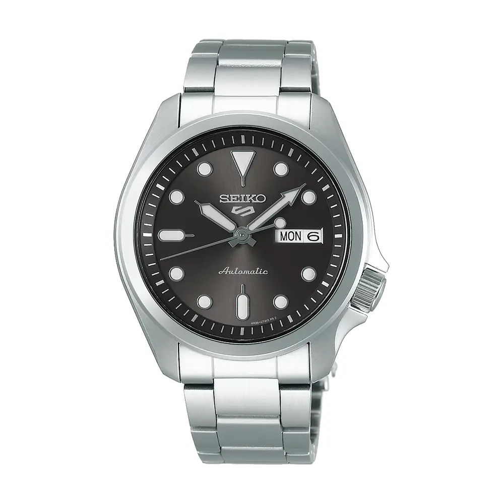 seiko-5-sports-srpe51k1 Seiko 5 Sports SRPE51K1 nam automatic, mặt xám, dây vỏ thép không gỉ, 40mm.