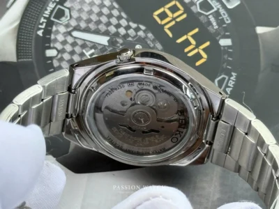 Bộ máy 7S26 cơ tự động Đồng hồ Seiko 5 SNKC51J1 mặt số màu xanh dương