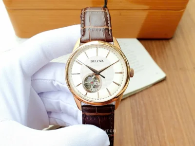 Đồng Hồ Bulova Classic 97A133 mặt số màu trắng, vỏ vàng hồng