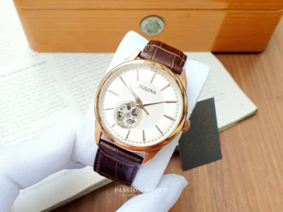 Đồng Hồ Bulova Classic 97A133 dây da vỏ vàng hồng sang trọng