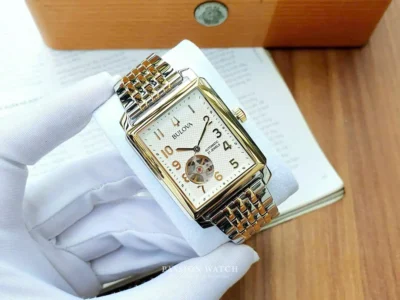 Đồng Hồ Bulova Classic Sutton 98A308 Open Heart Thiết kế lộ cơ