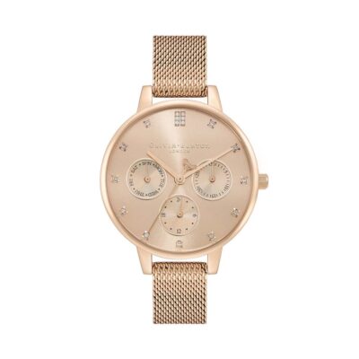Đồng Hồ Nữ Olivia Burton 24000008 dây vỏ mạ vàng hồng, mặt số màu vàng hồng - Passion Watch
