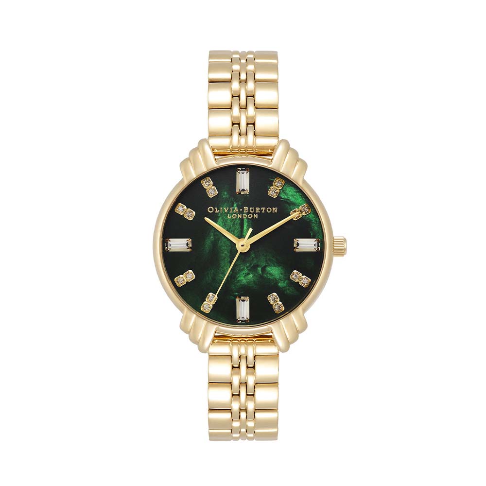 dong-ho-olivia-burton-ob16dc02 Đồng Hồ Nữ Olivia Burton OB16DC02 mặt số xanh lá, dây vỏ mạ vàng - Passion Watch