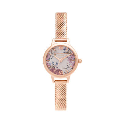 Đồng Hồ Nữ Olivia Burton OB16EG156 mặt số họa tiết hoa. Dây vỏ mạ vàng hồng - Passion Watch